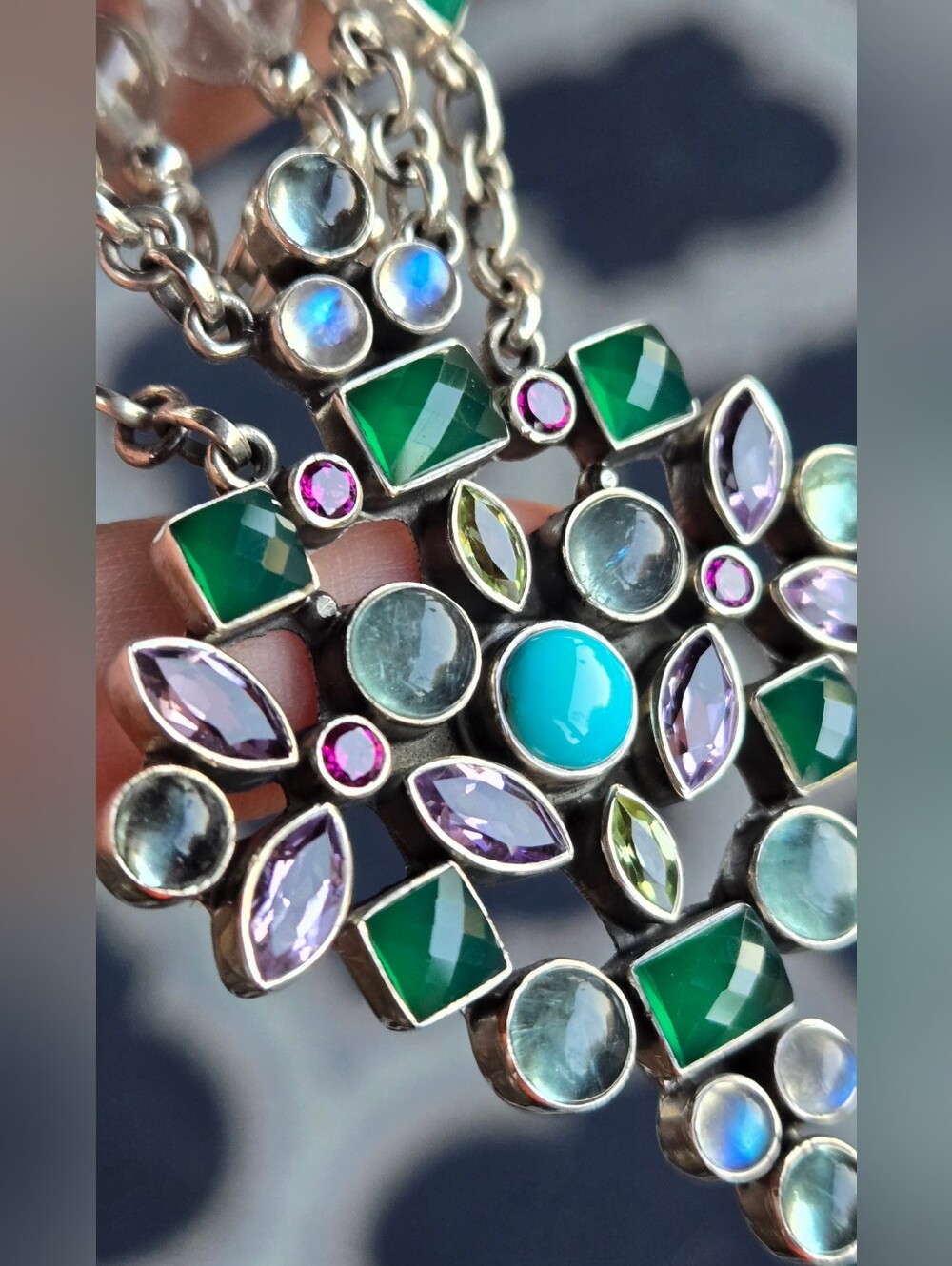 Nicky Butler RAJ COLLECTION LIMITED EDITION 925 Sterling Silver Necklace 63 gram - Picture 7 of 16